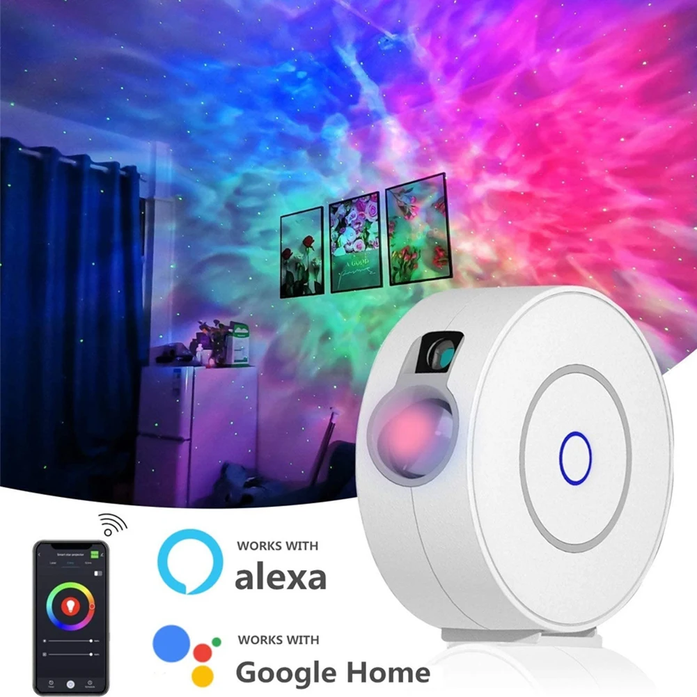 

Smart Star Galaxy Laser Projector Starry Sky Stage Lighting Effect for Christmas Party Holiday Work with Alexa Google Home