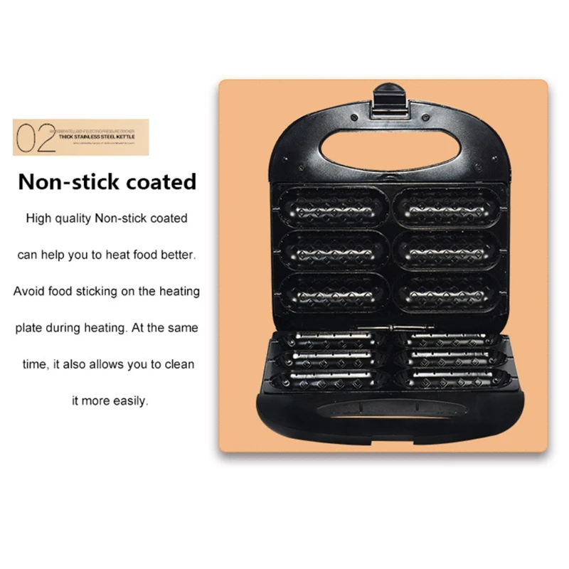 

Electric Hotdog Baker Waffle Iron - Waffles on Stem, Waffle Sticks,Hot Dog Maker