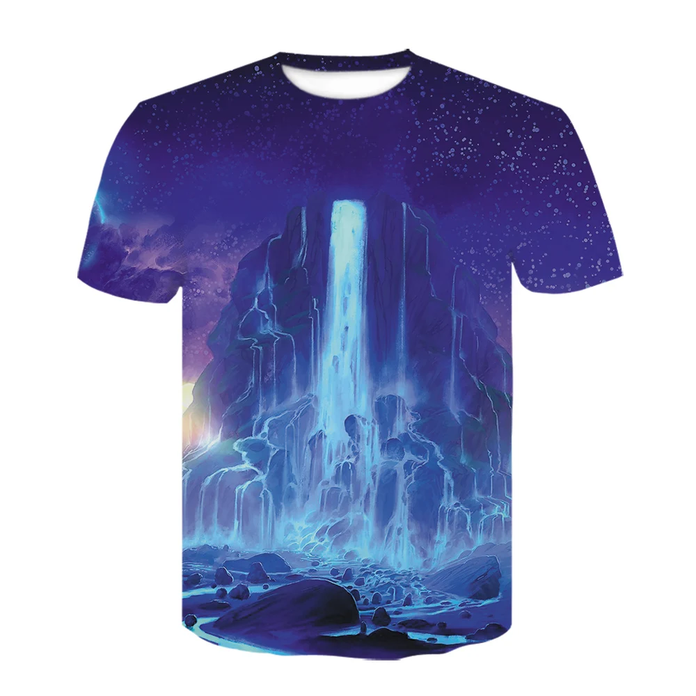 Футболка мужская с цветным рисунком осьминога цветы стрекоза 3D принт модная