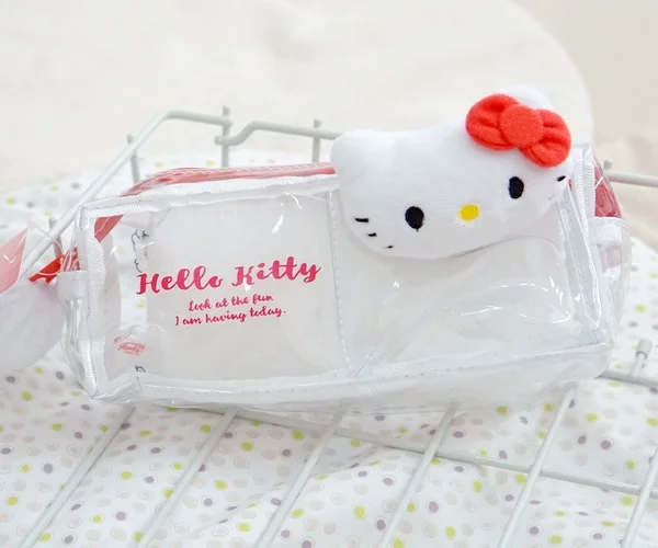 My Melody Cinnamoroll помпон для девочек, маленькие водонепроницаемые прозрачные косметички из ПВХ, чехлы для детских подарков