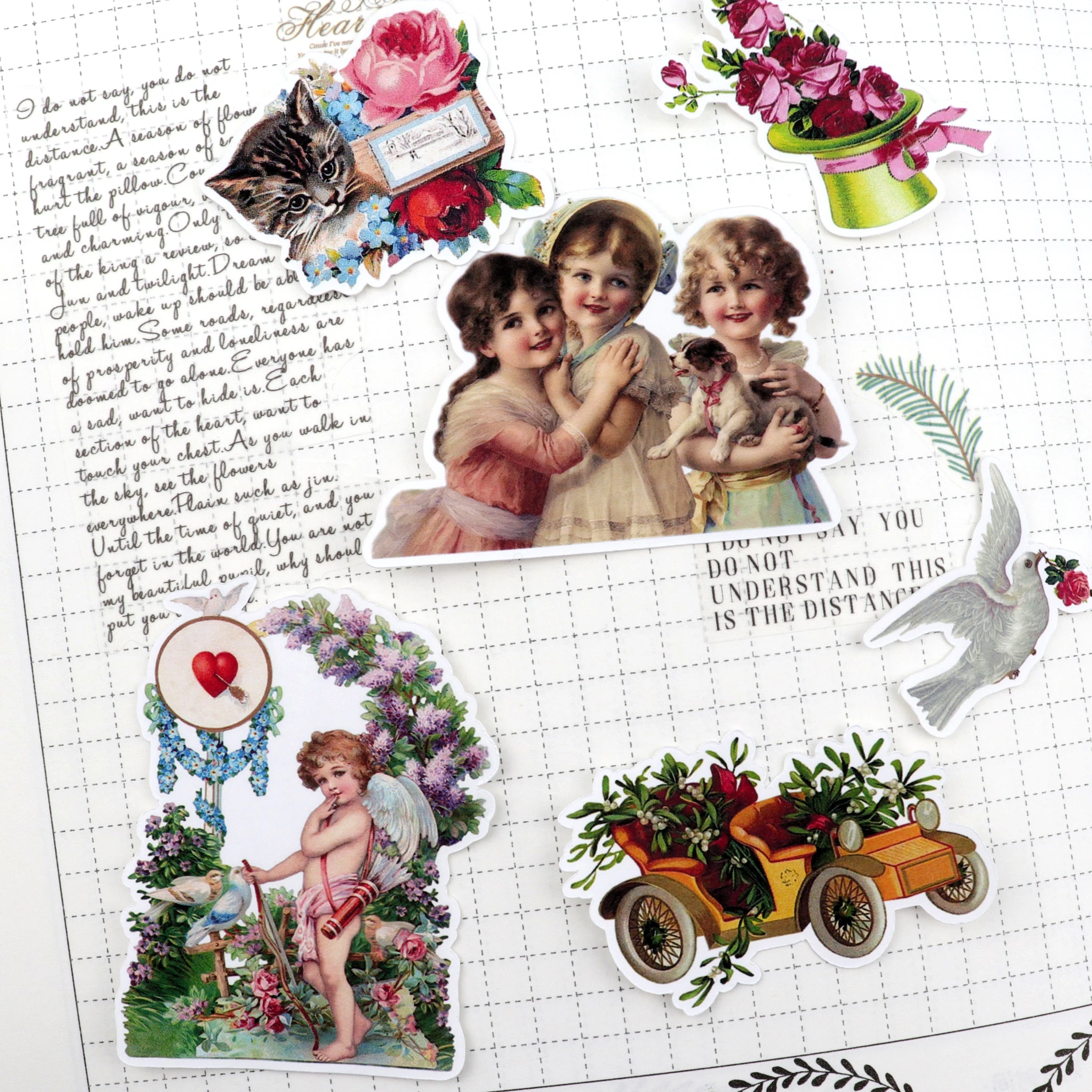 

25pcs Watercolor Western Angel Flower Girl Fairy sticker Scrapbooking Decorative Cute naklejki Stickers planner DIY Stationery