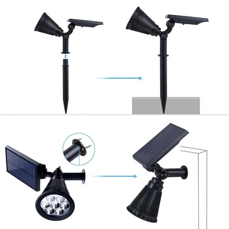 

New 4/7LED RGB Landscape Solar Spotlights Waterproof Outdoor Solar Garden Light Lawn Light Street Landscape Yard Lamp Decoration