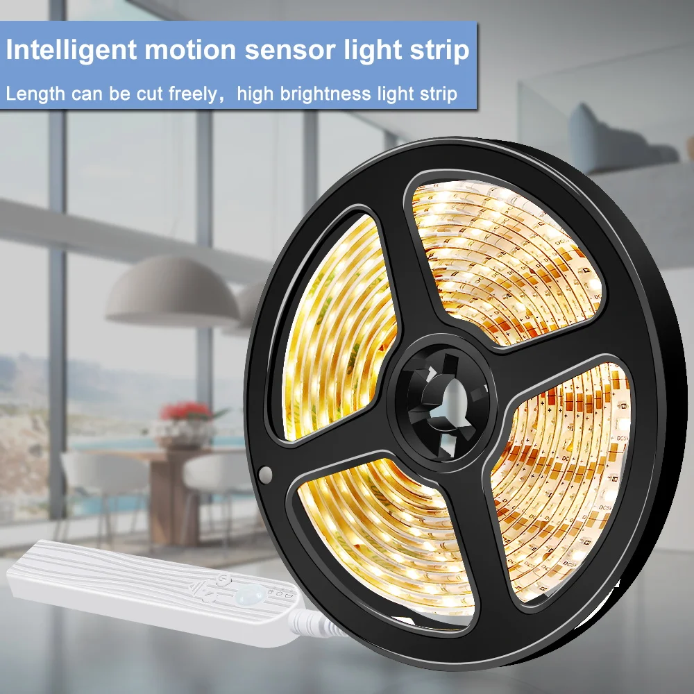 

Motion Sensor LED Strip Light Waterproof 5V LED Flexible Strip LED USB Wireless Lamp Night Light Tape For Bedside Cabinet Lamp