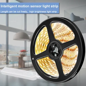 Датчик движения светодиодные полосы света водонепроницаемый 5 в светодиодный лента Светодиодная гибкая USB Беспроводная лампа но