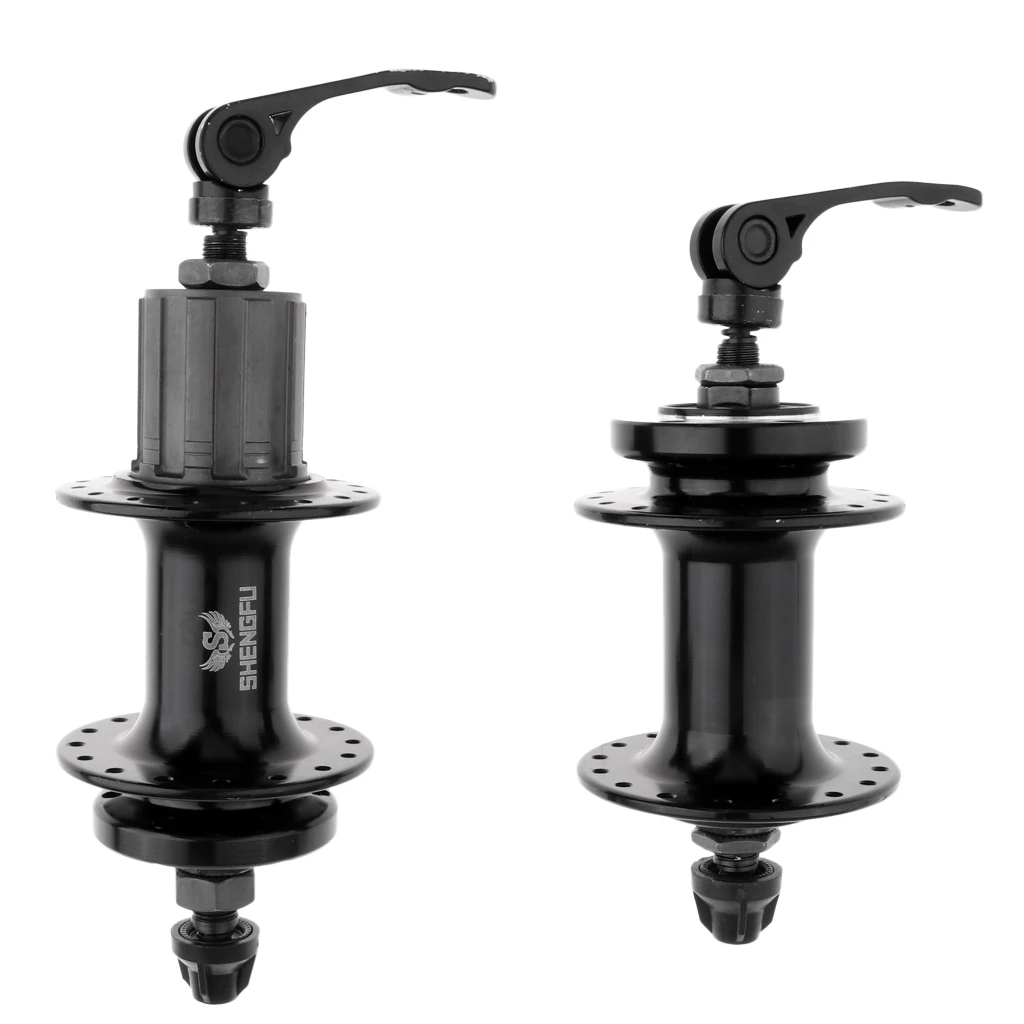 

1 Pair Bike Front Rear Hub Disc Brake Quick Release Skewers 32/36 Hole Black Durable and Lightweight