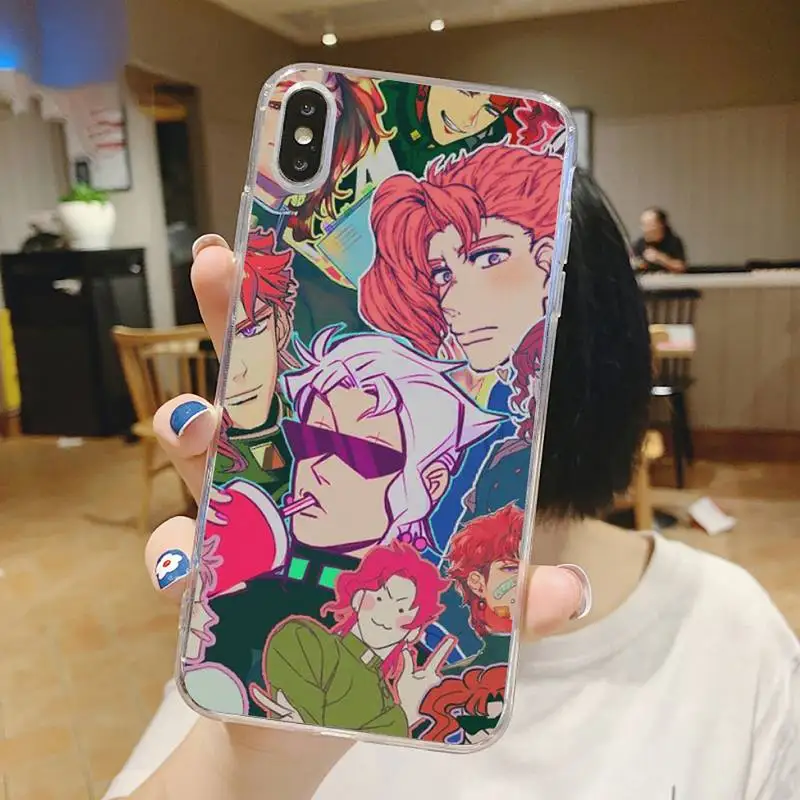 

JoJo's Bizarre Adventure JoJo Anime Phone Case Transparent for iPhone 6 7 8 11 12 s mini pro X XS XR MAX Plus