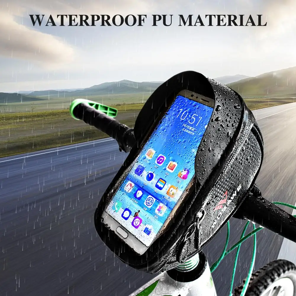 

Cycling Phone Mount Holder Bag Bike Phone Front Frame Bag Waterproof Bicycle Top Tube Bag Case for 6.5 Inch Mobile Phone