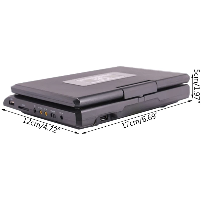 

2021 New 7" Portable DVD Player SD Card/USB Port Rotatable Screen AV Input/Output Region Free w/ Remote Controller Game Pad