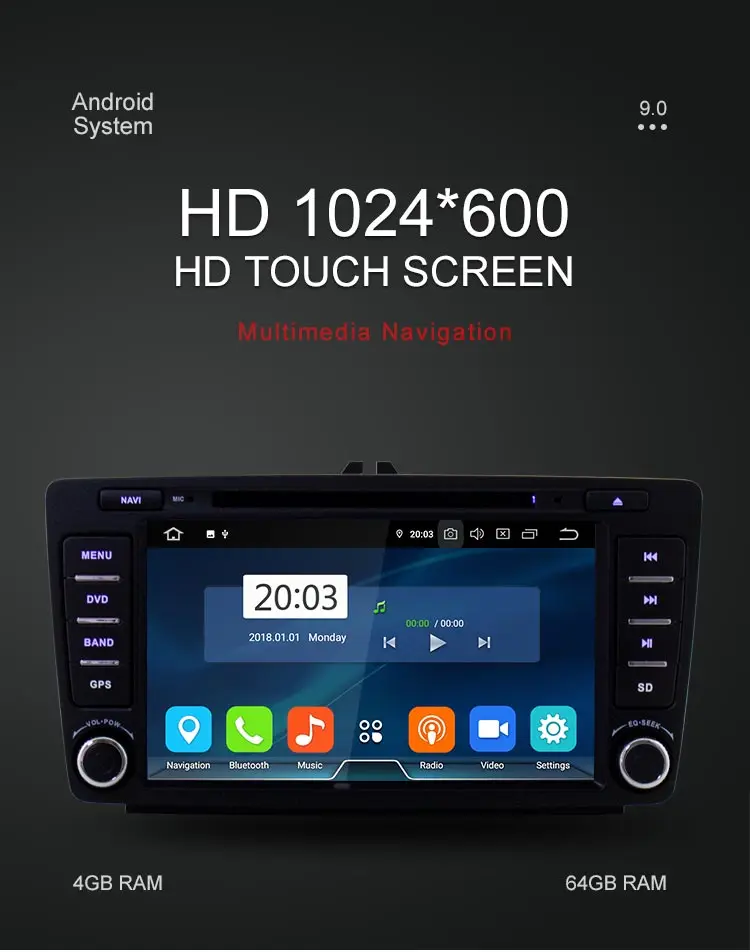 Besina автомобильный dvd-плеер Авторадио 2Din Автомагнитола аудио для Skoda Octavia Fabia Rapid Yeti Superb VW сиденье gps навигация Мультимедиа