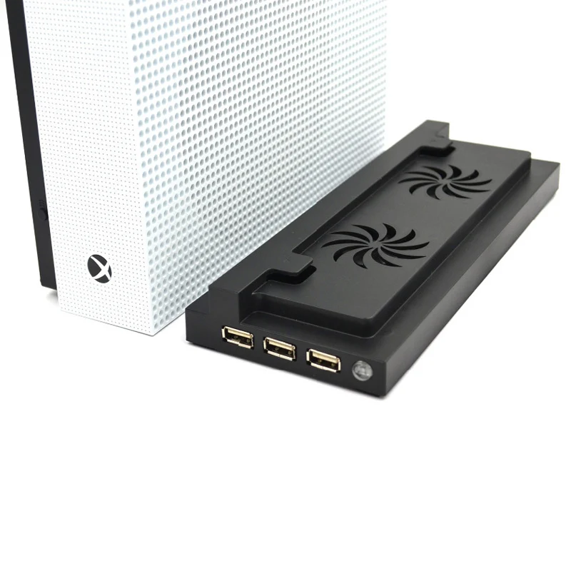 Для Xbox One Slim console x-one Slim охлаждающая подставка вертикальная подставка кулер вентилятор аксессуары для игр 2 кулера 2 ступицы базовый держатель база