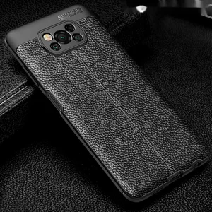 Shockproof Case for Xiaomi POCO X3 NFC F2 Pro F3 Leather Texture Soft
Silicone Phone Back Cover for Redmi Note 10 Pro