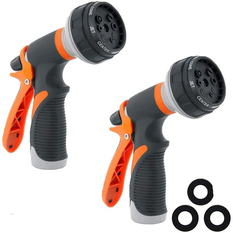 

Water Hose Nozzle Garden Hose Nozzle Hose Spray Nozzle Leak Free High Pressure Heavy Duty 8 Pattern, 5 Pieces