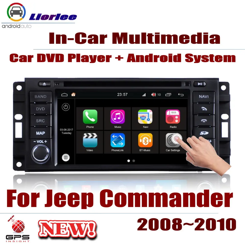 Автомобильный DVD мультимедийный плеер для Jeep Commander 2006-2011 Android радио аксессуары GPS