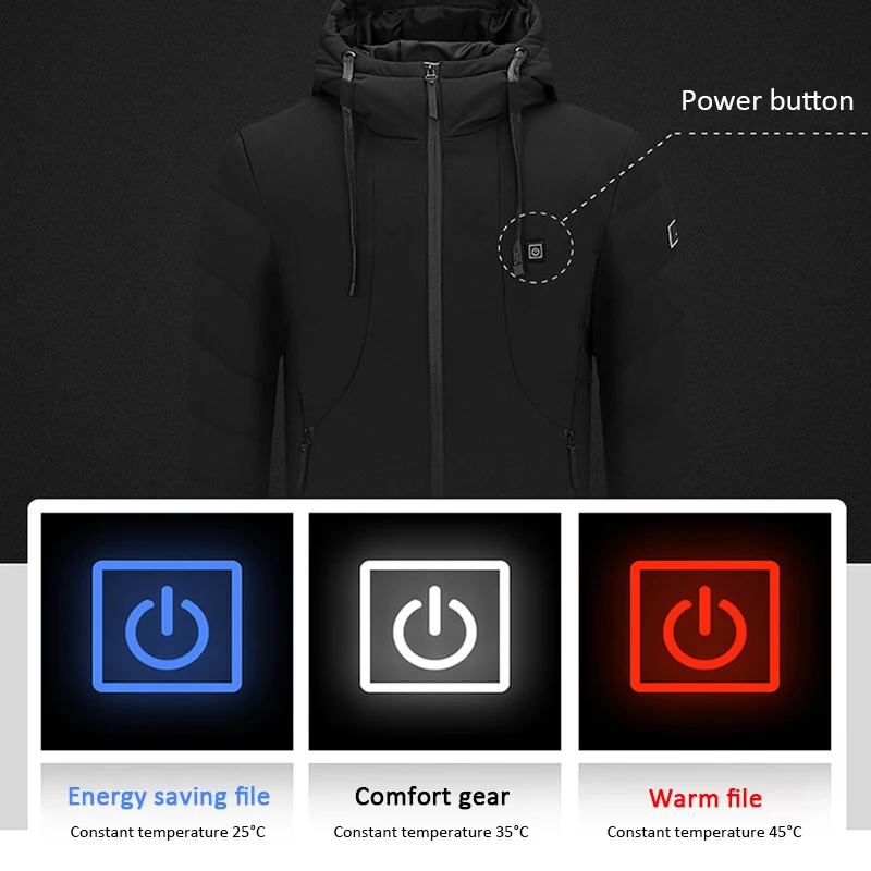 Мужская и женская умная куртка с электрическим подогревом жилет теплое пальто USB