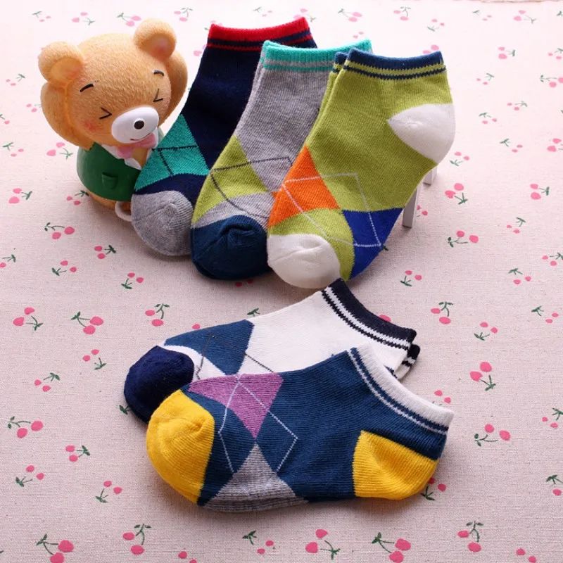 5 пар/лот Сезон весна лето Новое хлопковое детское нижнее белье носки для детей от