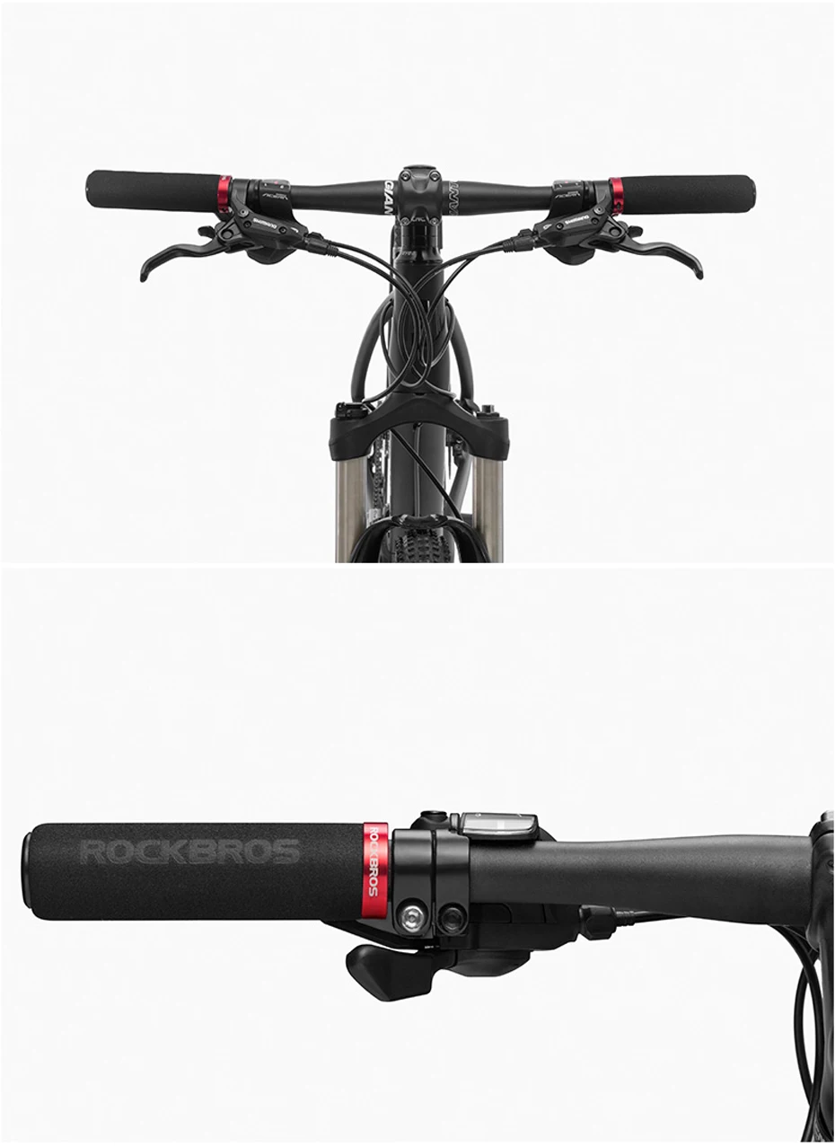 ROCKBROS Экипировка велосипедиста ручки MTB Велоспорт велосипед Силиконовые губчатые насадки на руль мягкие сверхлегкие рукоятки противоскользящие противоударный велосипед часть