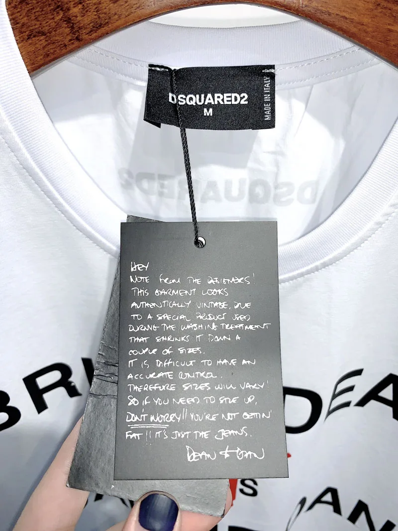

Overseas Authentic 2020 NEW T-Shirt D2 O-Neck Short tees sleeve Tops DSQ2 Men's Clothing DT584