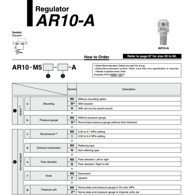 AR20-02 AR30-03 AR40-04E AR40-04 AR40-04E-1 SMC серии AR Давление регулирующий клапан, использующий теплоту воздуха регулятор пневматический компонент
