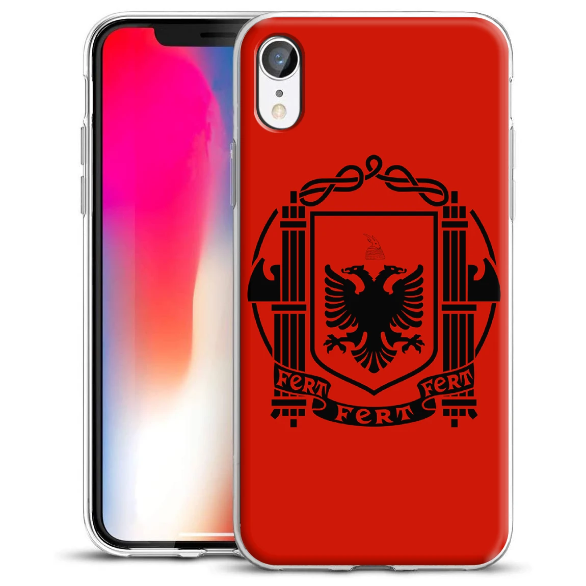 Силиконовый чехол для Apple iPhone 12 Mini 11 Pro SE XS X XR Max 8 7 6S 6 Plus 5S с албанским флагом и орлом