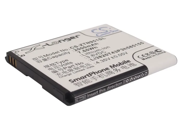 Обновленная батарея Cameron Sino для zte Li3820T43P3h585155 Q78 солнечная Солнечная Z759G источник
