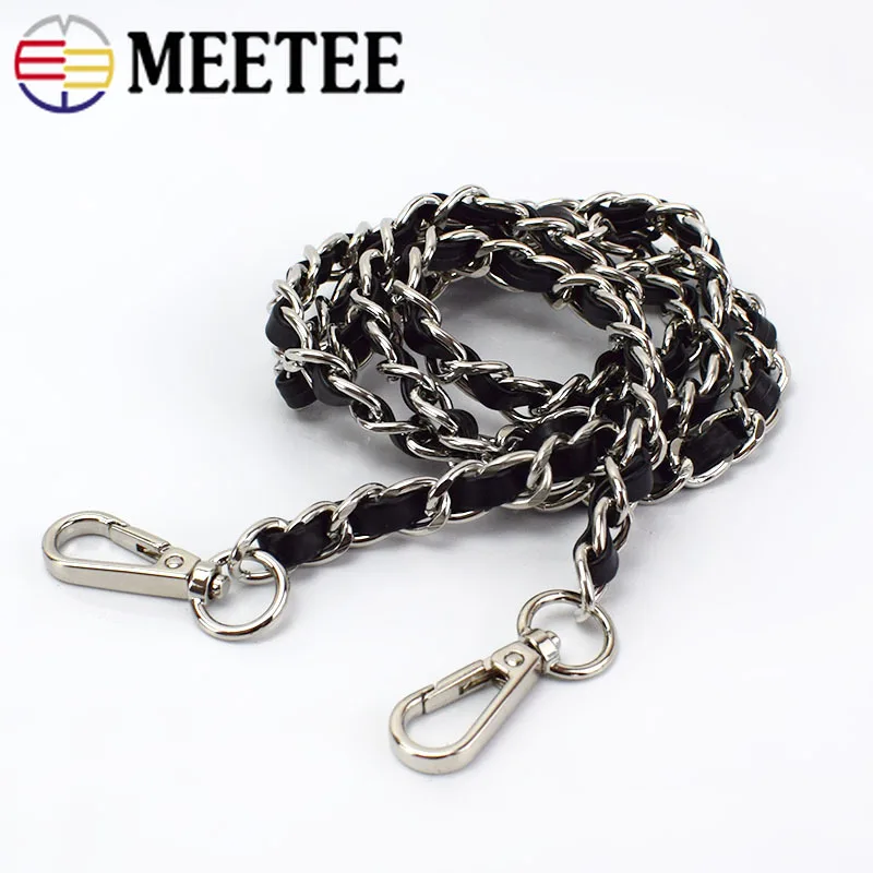 Meetee 1 шт. 120 см женская сумка из искусственной кожи с металлической цепочкой и