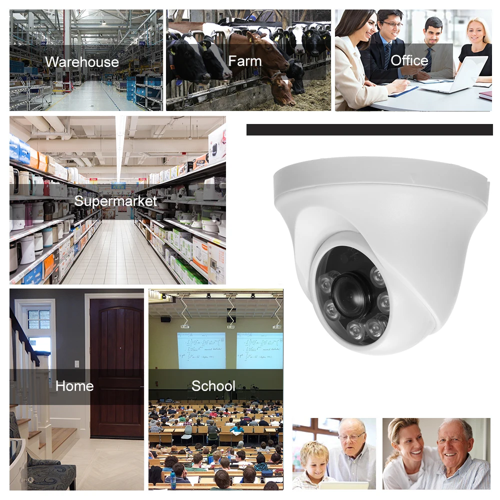 1080P AHD Купол CCTV Камера 2.0MP 1 8 мм объектив 160 широкий угол обзора 6 шт Массив ИК лампы