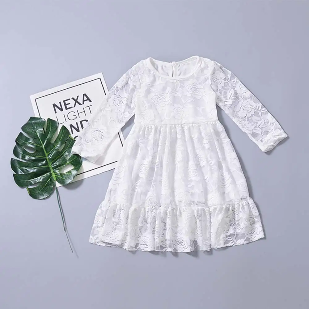 Kids Dresses For Girls Long Sleeve Deer Snowflake Print Dress New Year Costume Princess Christmas Clothes Vestidos | Детская одежда и