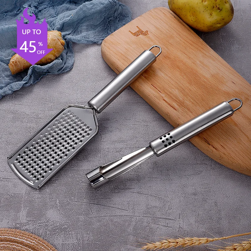 

Kitchen 430 Stainless Steel Ginger and Garlic Grinder Pitting Device Household Potato Grating Fruit Pitting Device