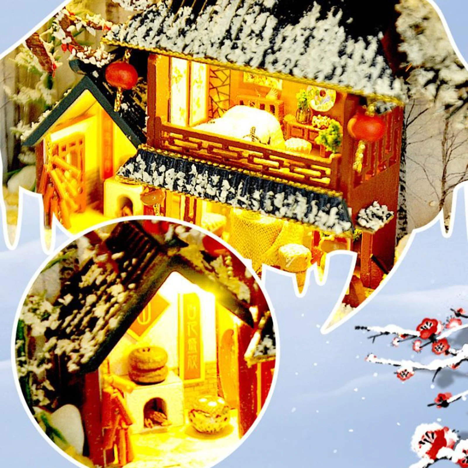 

Набор для сборки ручной работы, 3D Деревянный кукольный домик, коробка «сделай сам», тема старого времени, винтажный миниатюрный кукольный д...