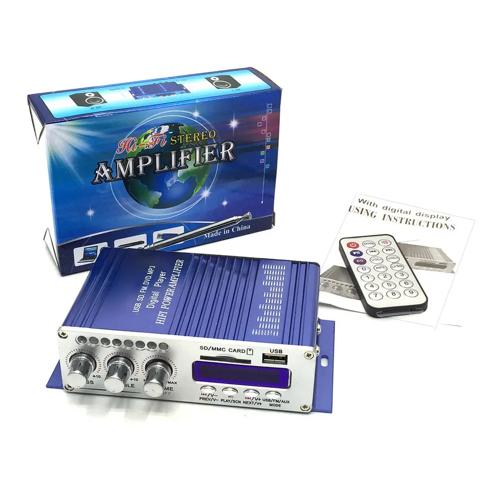 Bluetooth автомобильный Мощность усилитель стерео звук режим HiFi 2 канала мини FM аудио