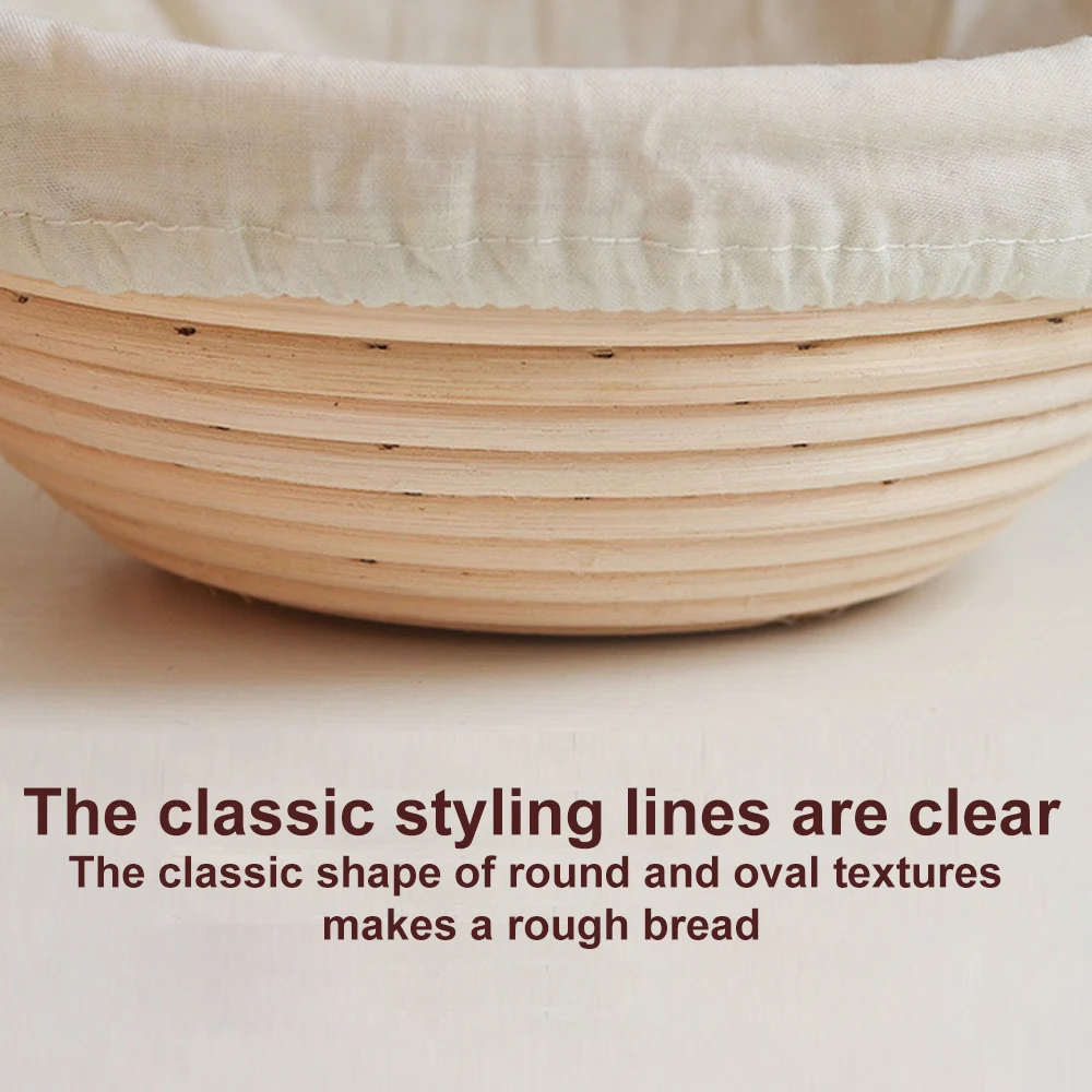 Овальная/круглая корзина для ферментации из натурального ротанга хлеба Banneton
