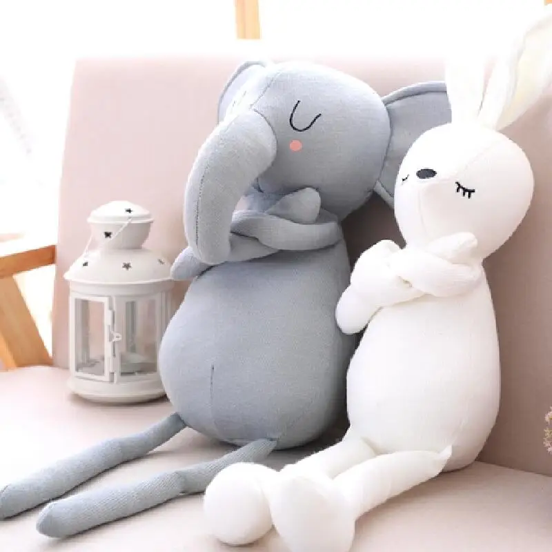 

New arrival Appeasing sleeping dolls Baby Elephant toy stuffed Rabbit Knitted Plush Toys kids Gifts