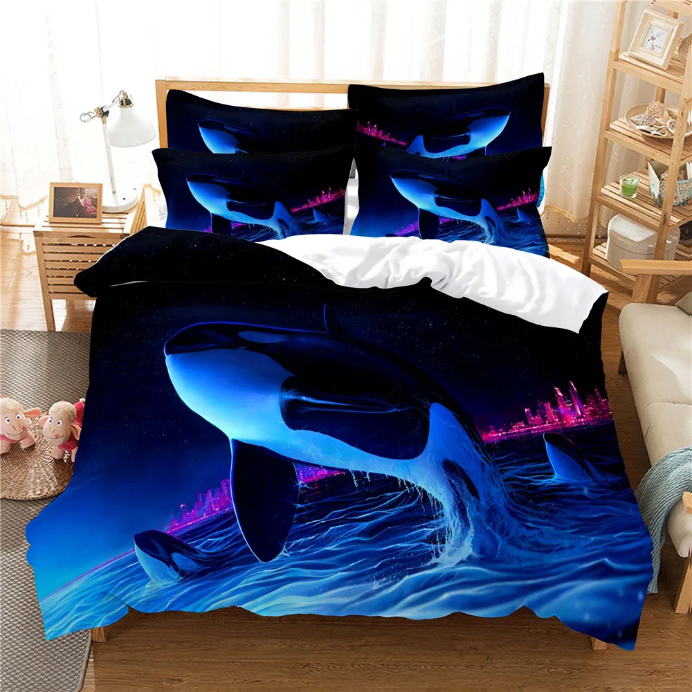 

Комплект постельного белья 3D Sea, комплект постельного белья Queen, пододеяльник, Комплект постельного белья, постельное белье, хлопковый корол...