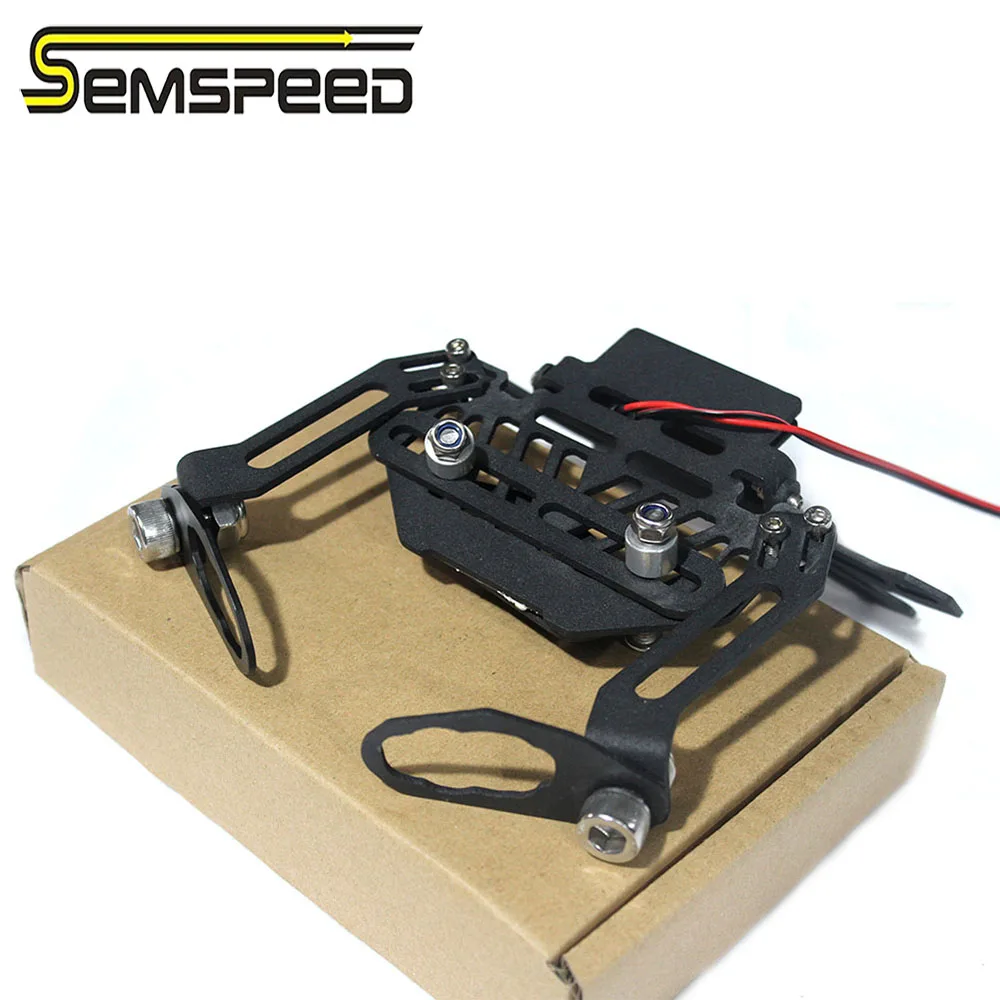 CNC Motorcycle License Plate Frame Holder Bracket LED Lamp For YAMAHA vmax 1200 1700 v max tenere 700 xtz700 xjr1300 Accessories |