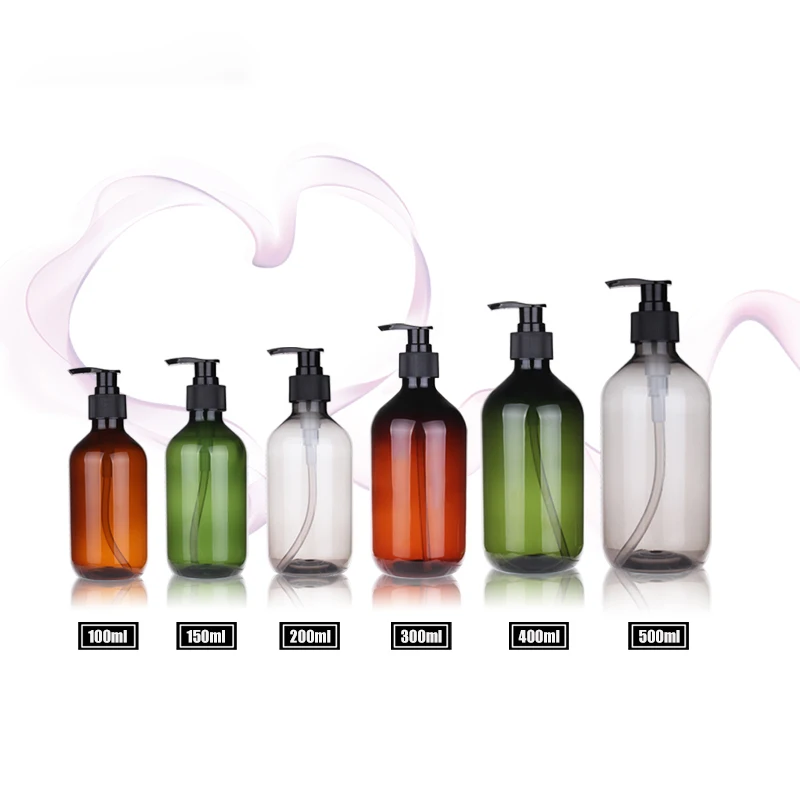 

Black Green Gray 100ML 150ML 200ML 300ML 400ML 500ML 10PCS Empty Cosmetic Lotion Pump PET Bottles Cosmetic Packaging Container