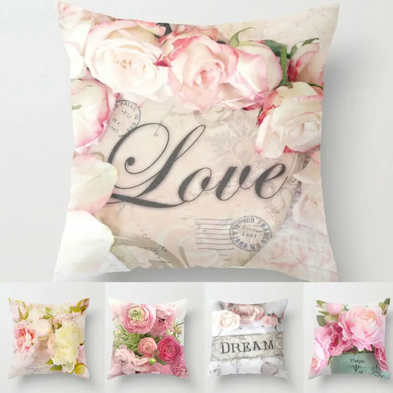 Оригинальный креативный чехол для подушки 45X45 с цветами диванные чехлы домашнего