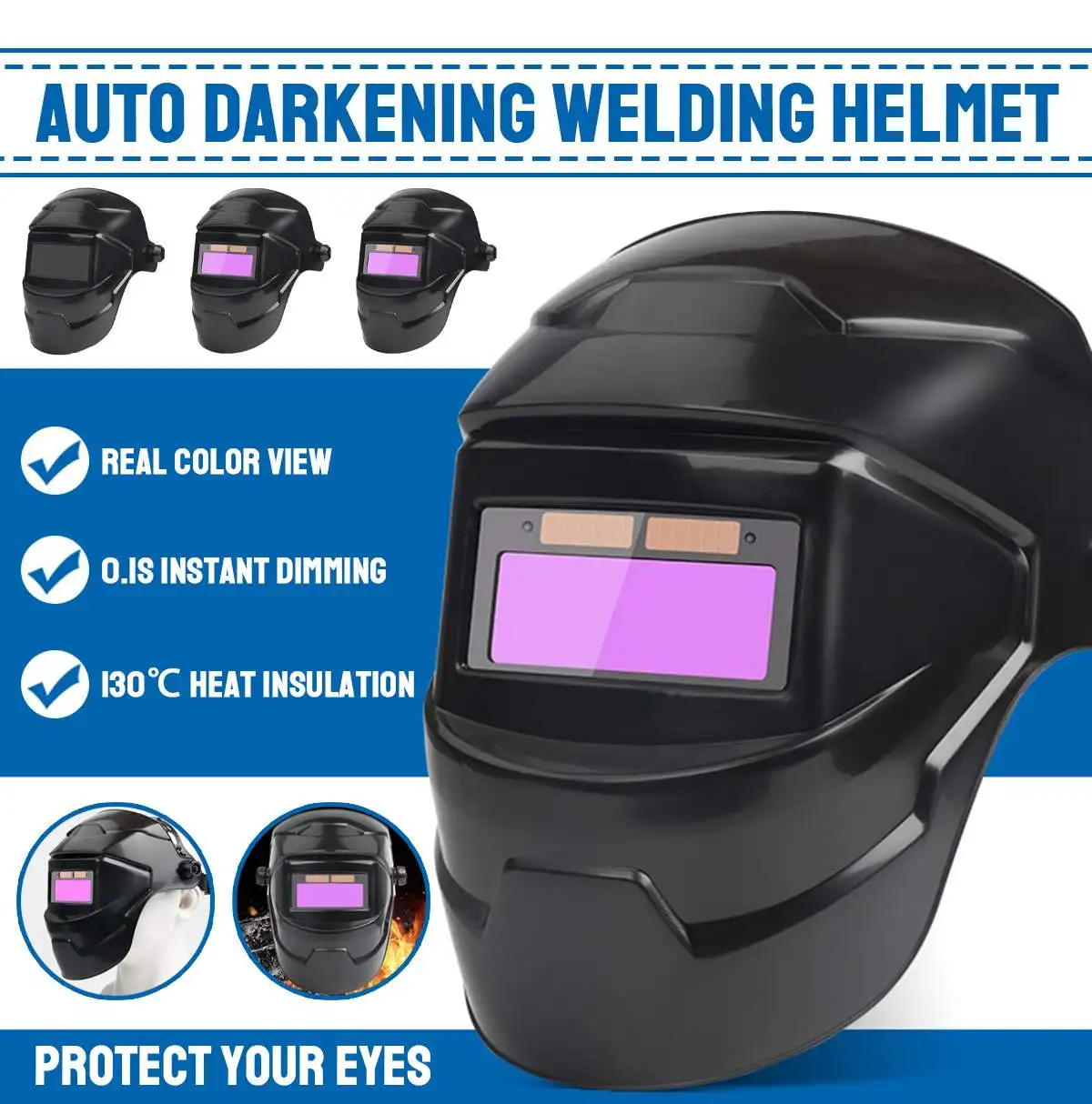 

Solar Auto Darkening Adjustable MIG MMA Electric Welding Mask Helmet Welding Lens for Welding Machine Welder's Soldering Work