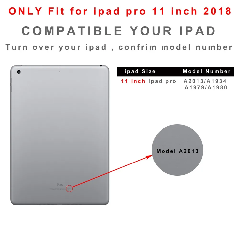 Чехол для Apple iPad Pro 11 дюймов 2018 клавиатура с тонкой умной пластиковой подсветкой