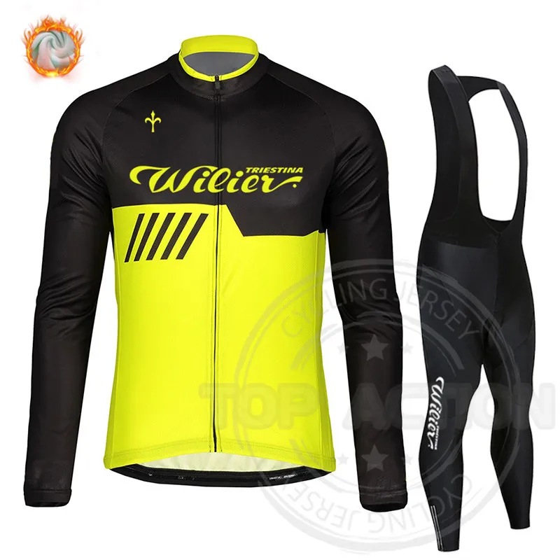 

Wilier 2021 Winter Thermal Fleece Cycling Jersey Sets Racing Bike Clothing Suits Mountian Ropa Ciclismo Long Cycling Clothing