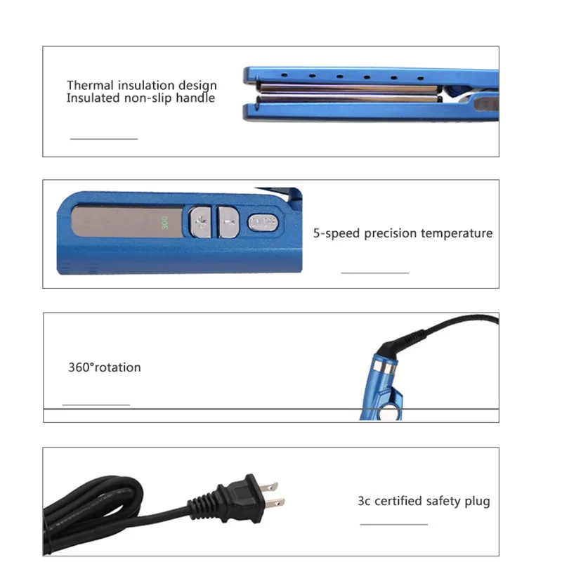 Профессиональные щипцы для завивки волос утюжок 11/4 Nano Titanium 450F быстрый