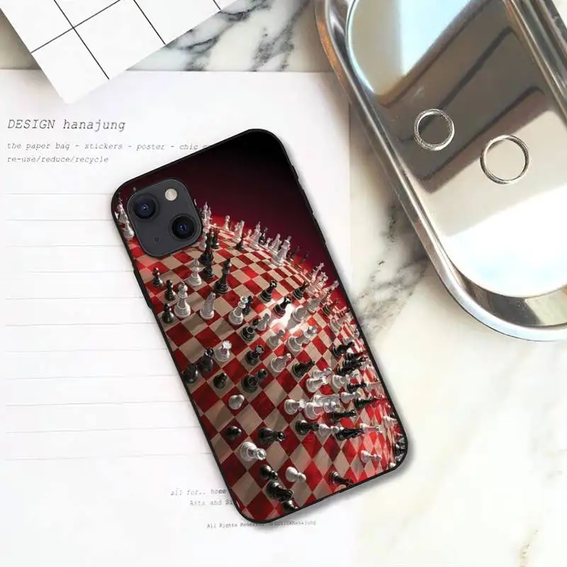 Винтажный крутой чехол RUICHI с шахматами для телефона iPhone 11 12 Mini 13 Pro XS Max X 8 7 6s Plus 5 SE XR