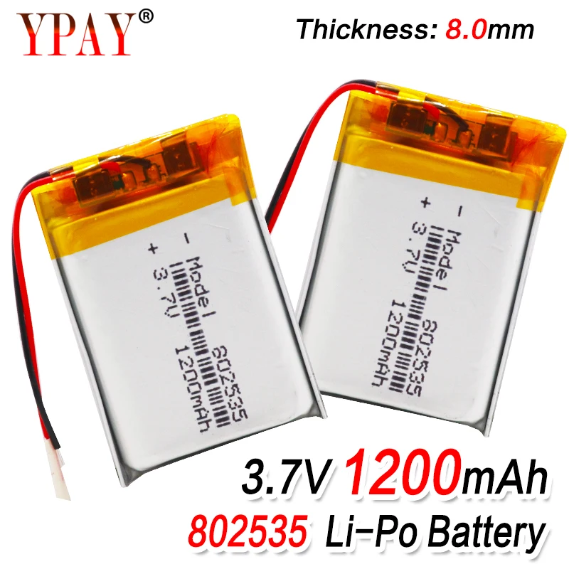 1/2/4 шт. высокое качество 3 7 V 802535 1200mAh литий ионный полимерный Батарея вольт ионная