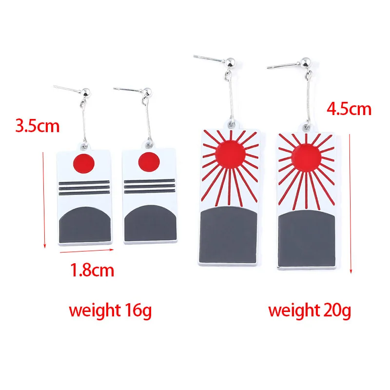 

Japanese Anime Demon Slayer Wholesale Cosplay Prop Kimetsu No Yaiba Tanjirou Kamado 1 Pair Earrings Cosplay Accessores