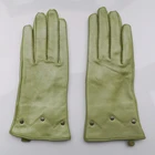 Женские зимние перчатки из натуральной козьей кожи GOURS, зеленые перчатки из натуральной козьей кожи со скидкой, KCL, 2019