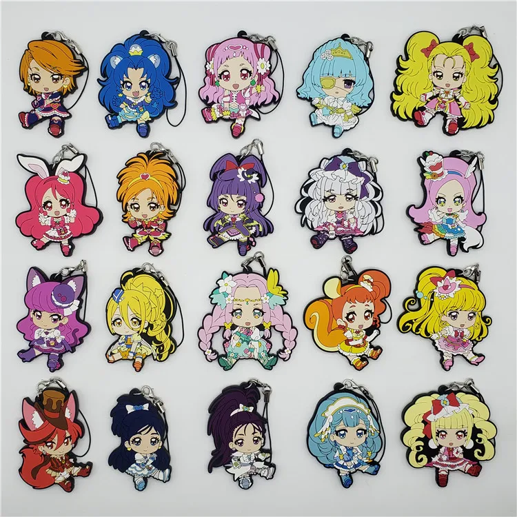 

Pretty Cure Anime Keychain Precure Rubber Keychain