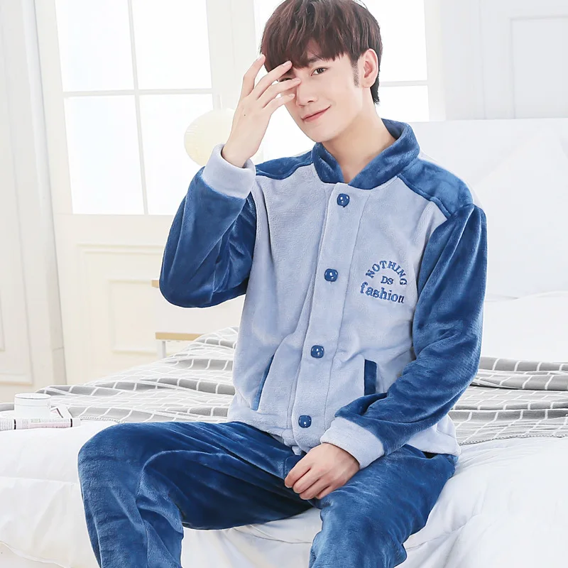 Осенне зимняя фланелевая мужская одежда с длинным рукавом роскошная Коралловая