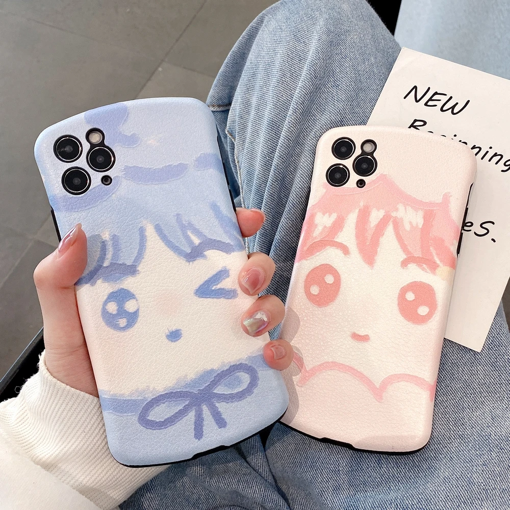 

Small pretty waist Design for iPhone 11 11Promax se2020 7plus 7 8plus x xs xr xsmax cartoon girl soft back cover