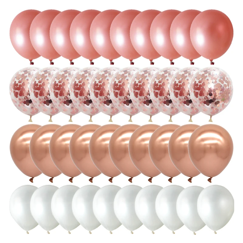 Воздушные шары из латекса 40 шт./лот металлик конфетти декор для свадьбы дня