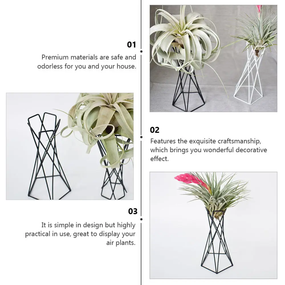 

2Pcs Air Plant Holder Hollow Plant Stand Decorative Flower Stand Storage Holder