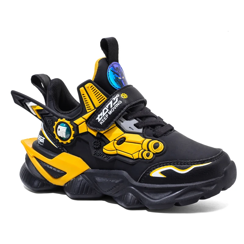 

Повседневная обувь для мальчиков, нескользящая детская спортивная обувь для улицы, Высококачественная обувь для детей, кожаные кроссовки д...